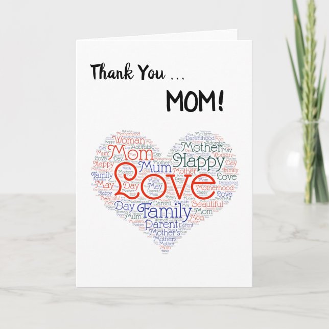 Mom I Love You Card (Front)