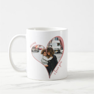 Mom I Love You Custom Photo Coffee Mug