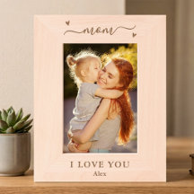 Mom I Love You Custom Photo Frame Mother's Day