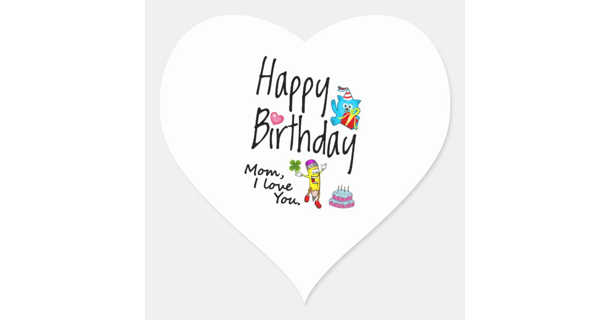 Happy Birthday Heart Stickers - Happy Birthday Labels - Black and Gold HBD  Stickers - Gift Favour Stickers - Business Product Stickers