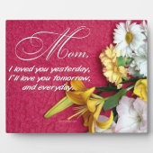 Mom, I Love You Plaque (Front)