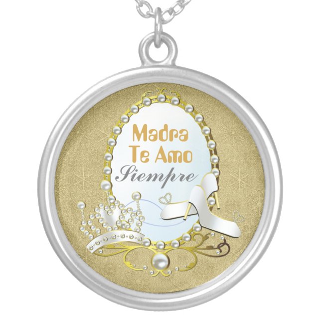 Mom I Love you (Spanish) Necklace (Front)