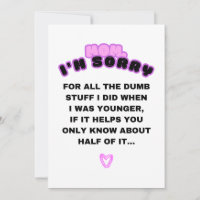 Mom I'm Sorry , Personalized Mother's Day