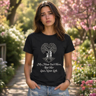 Mom in Heaven Mother’s Day Memorial Family Tree  T-Shirt