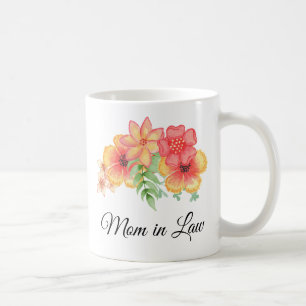 Mom in Law Floral Bouquet Personalized Mug
