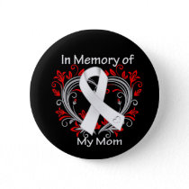 Mom - In Memory Lung Cancer Heart Button