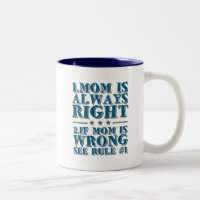 Mom is Always Right Funny Mug for Mothers Day Gift