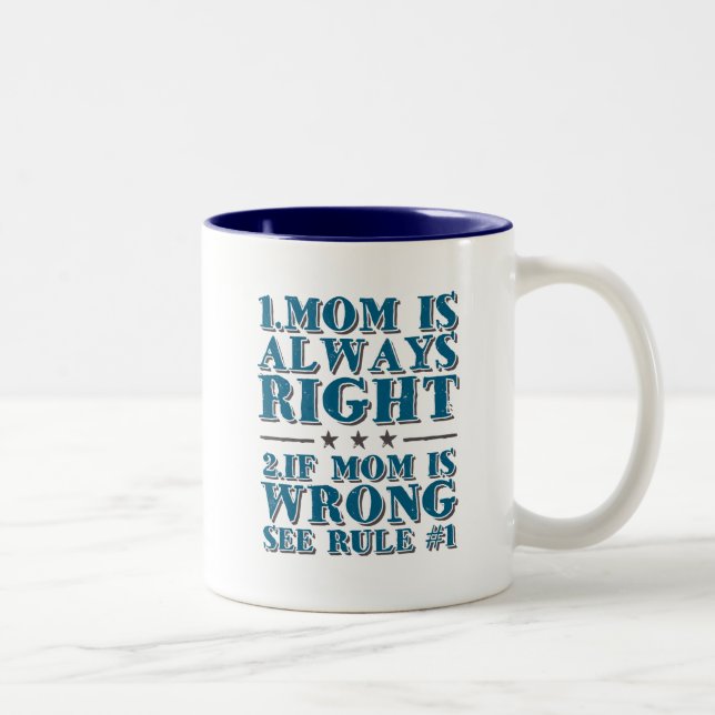 Mom is Always Right Funny Mug for Mothers Day Gift (Right)