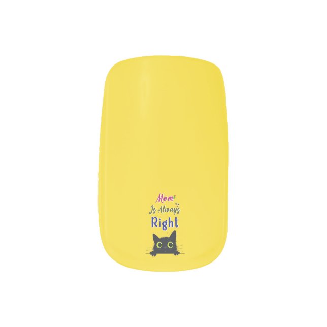 Mom Is Always Right Minx Nail Art (Left Thumb)