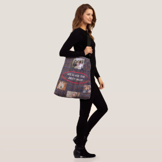 Mom Is Best 4 Family Snapshots Tartan Plaid Crossbody Bag