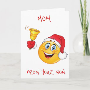 MOM IS BEST GIFT EVER **CHRISTMAS EMOJI** HOLIDAY CARD