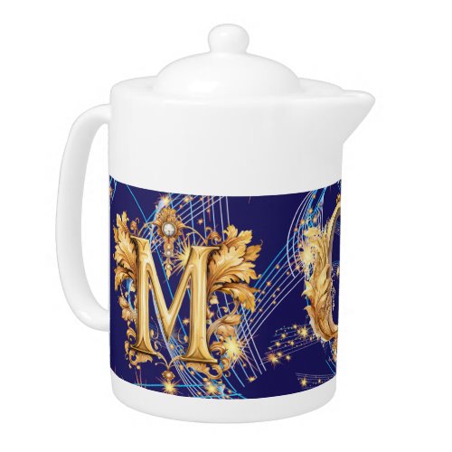 Mom Is Galactic Blue Space Porcelain Teapot