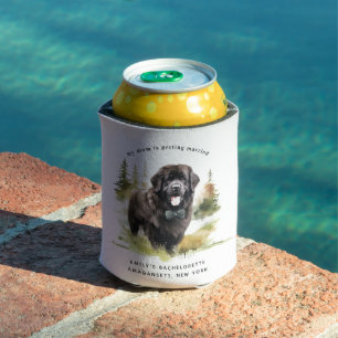 Mom is Getting Married Dog Portrait Can Cooler