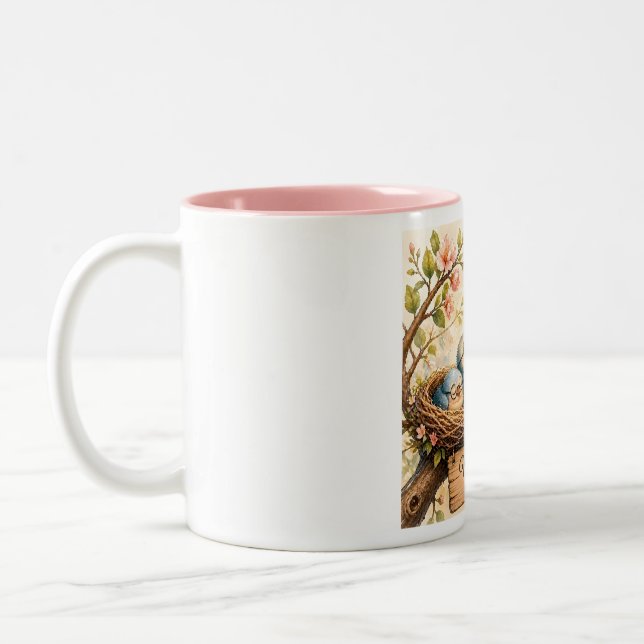 Mom Is Home Bird Mug Cute Gift for Mom (Left)