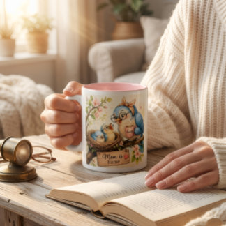 Mom Is Home Bird Mug Cute Gift for Mom