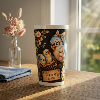 Mom Is Home Black Latte Mug Gift