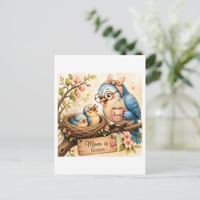   Mom Is Home Postcard (Standing Front)