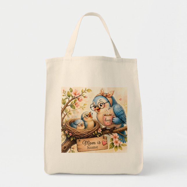 Mom Is Home Tote Bag (Front)