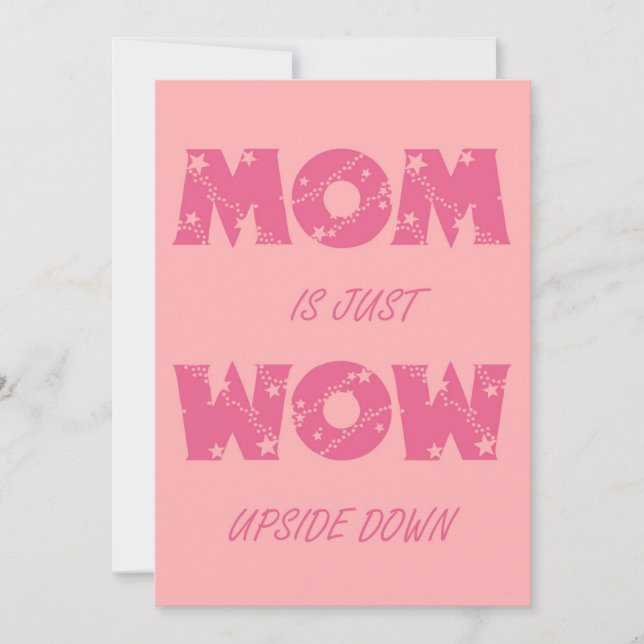 Mom is just Wow Holiday Card (Front)