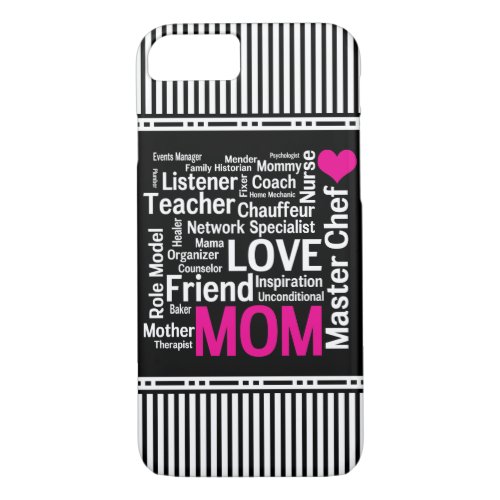 Mom is Love Mothers Day Gift for Do It All Mum iPhone 87 Case