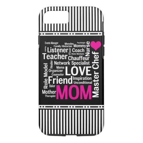 Mom is Love Mothers Day Gift for Do It All Mum iPhone 87 Case