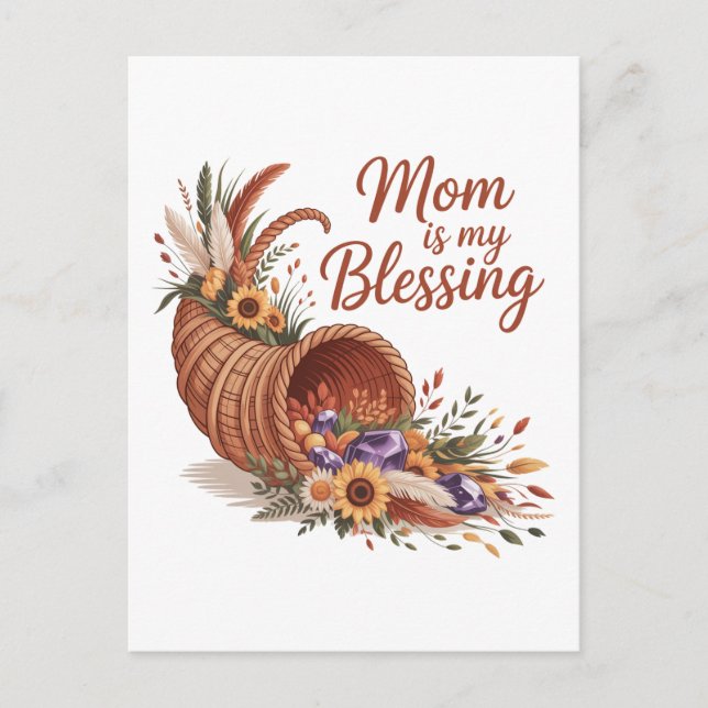Mom Is My Blessing Postcard (Front)
