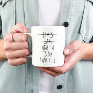 Mom Is My Favorite Mug Personalized Child Name Gif
