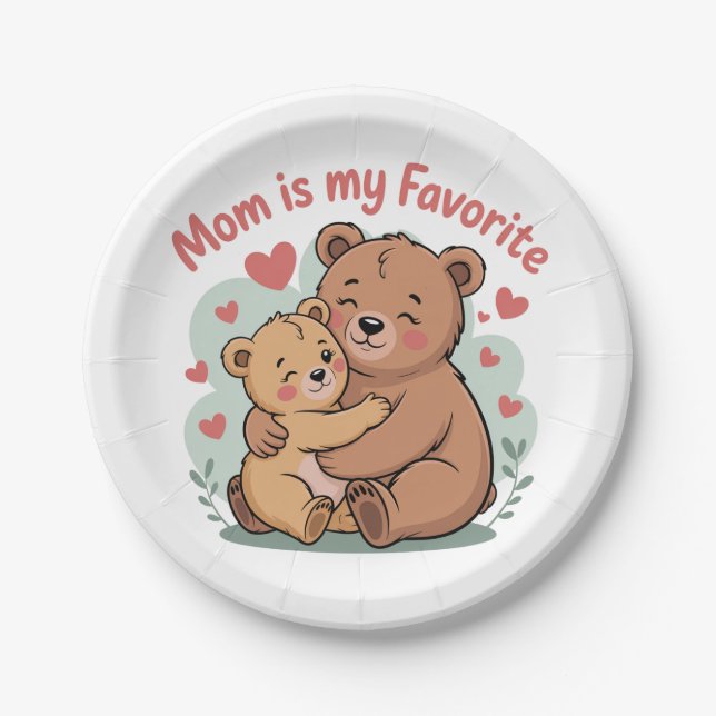 Mom Is My Favorite Paper Plates (Front)