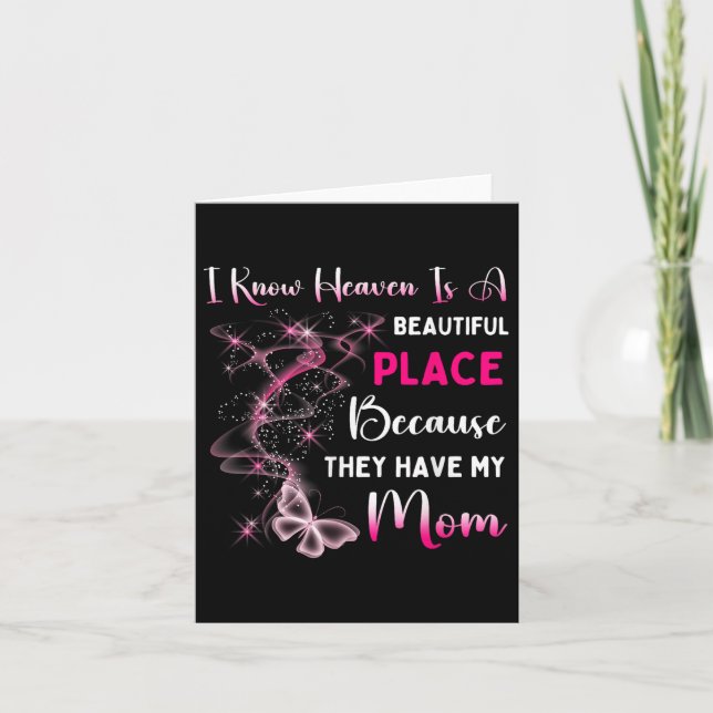 Mom Is My Guardian-angel In Heaven Memorial Day Card (Front)