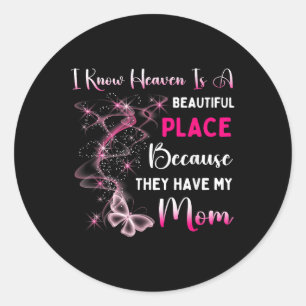 Mom Is My Guardian-angel In Heaven Memorial Day Classic Round Sticker