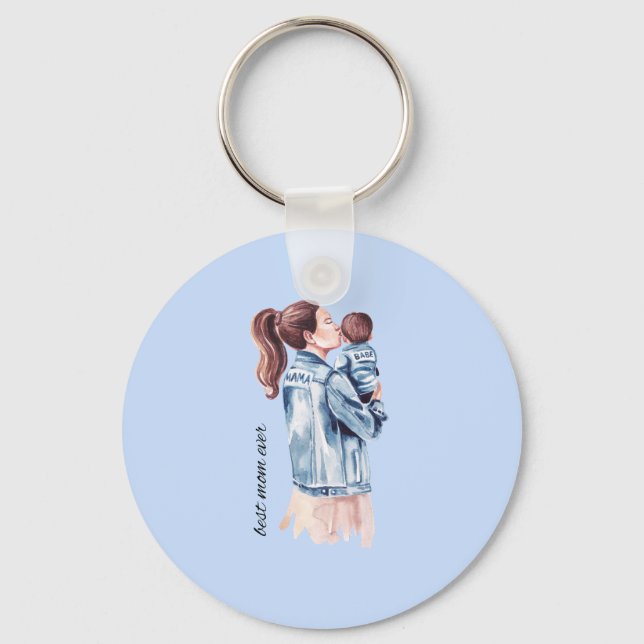 Mom is the best keychain (Front)