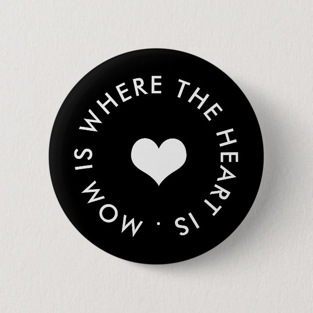 mom is where the heart is button (Front)