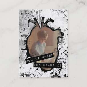 mom is where the heart is calling card