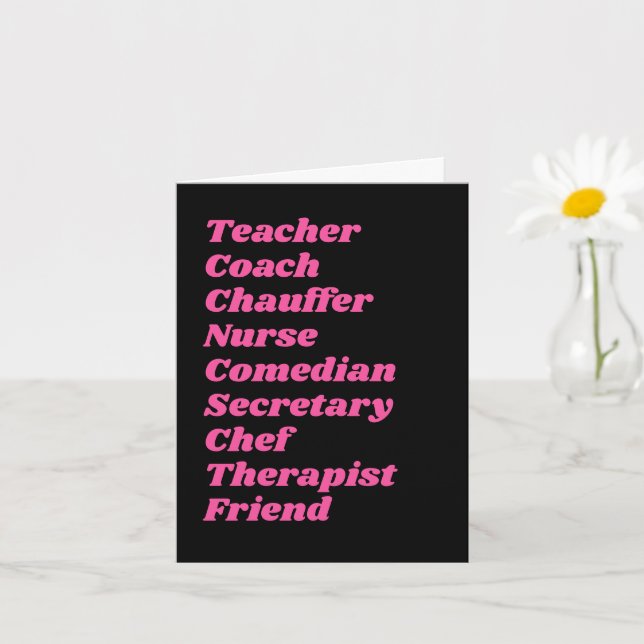 Mom Jobs Customizable Text Mother's Day Card (Small Plant)