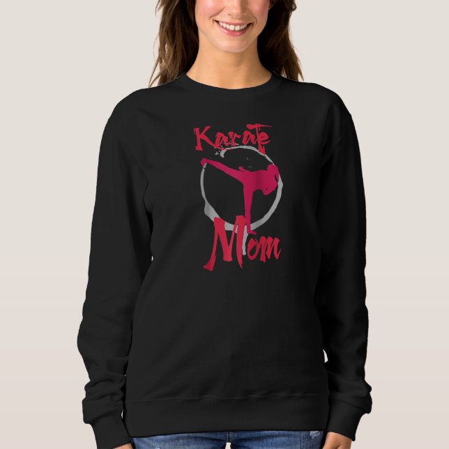 Mom Karate Raglan Sweatshirt (Front)