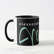 Mom Keepsake Name Est. Year Black Blue Minimalist