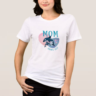 Mom knows best orca whale tshirt. Tri-Blend shirt