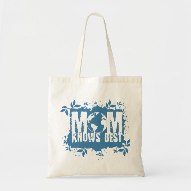 Mom Knows Best Organic Planet Reusable Canvas Bag (Front)