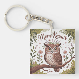 Mom Knows Keychain