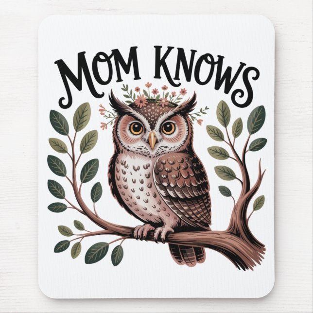 Mom Knows﻿ Mouse Pad (Front)