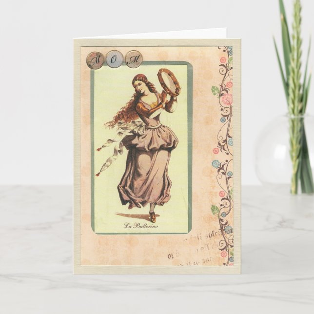 Mom, La Ballerina Greeting Card (Front)