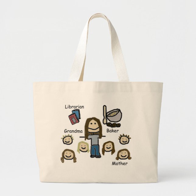 Mom Large Tote Bag (Front)