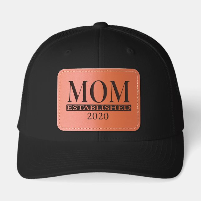 Mom Leather Patch Hat (Front)