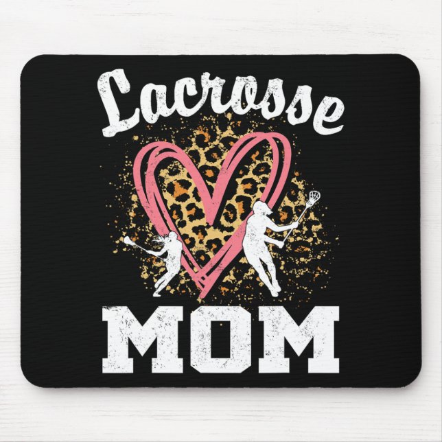 Mom Leopard Heart Matching Mothers Day  Mouse Pad (Front)