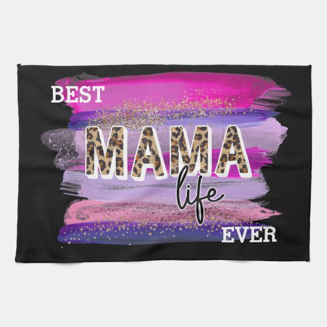 Mom Life Best Ever Customize Kitchen Towel (Horizontal)