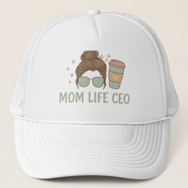 Mom Life CEO Trucker Hat (Front)