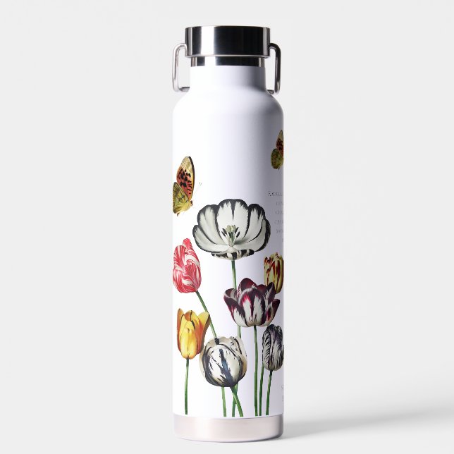 Mom Life Floral Butterfly Water Bottle (Front)