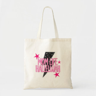 Mom Life Hallelujah Hot Pink Summer Tote Bag