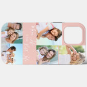 Mom Life is the Best Life 5 Photo Peach Pink Case-Mate iPhone Case (Back (Horizontal))