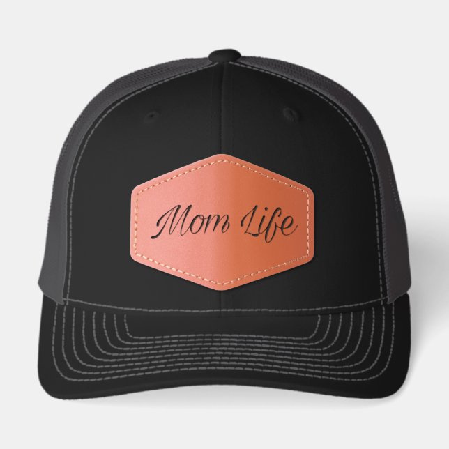 Mom Life Leatherpatch Hat (Front)